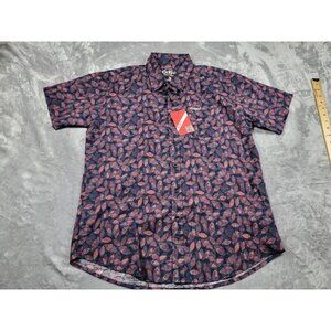 NEW Kickers Abstract Geometric‎ Pattern Men's Short Sleeve Shirt Medium Stretch
